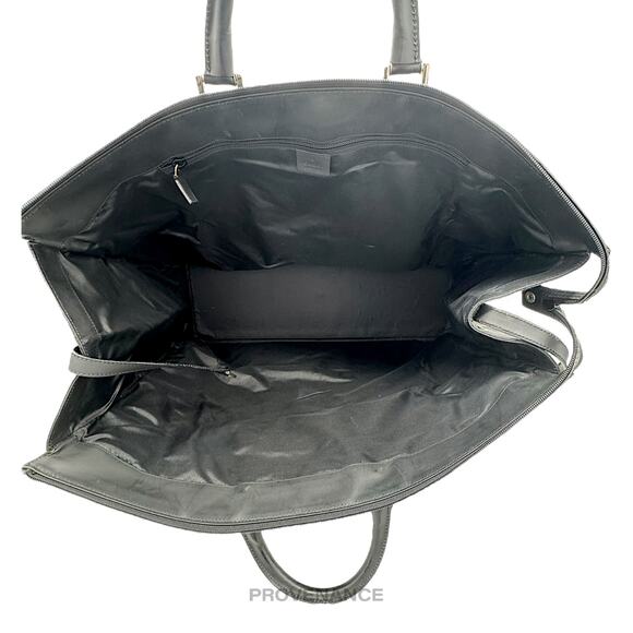 🔴 Gucci Large Travel Tote Bag  - Black GG Nylon Canvas - Picture 9 of 14